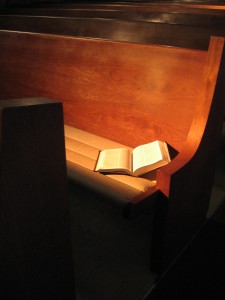 Bible in pew - by sraburton