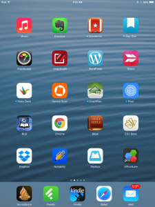 Screenshot of my iPad.  Dropbox is on the lower left. 