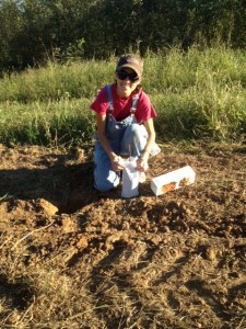 Here is Amanda planting away!