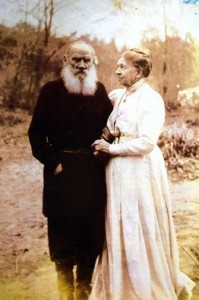 Leo Tolstoy and wife Sofia at their 48th Anniversary