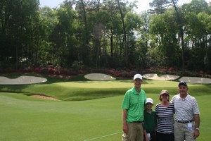 Me, Austin, David and Loretta Carson at Augusta National